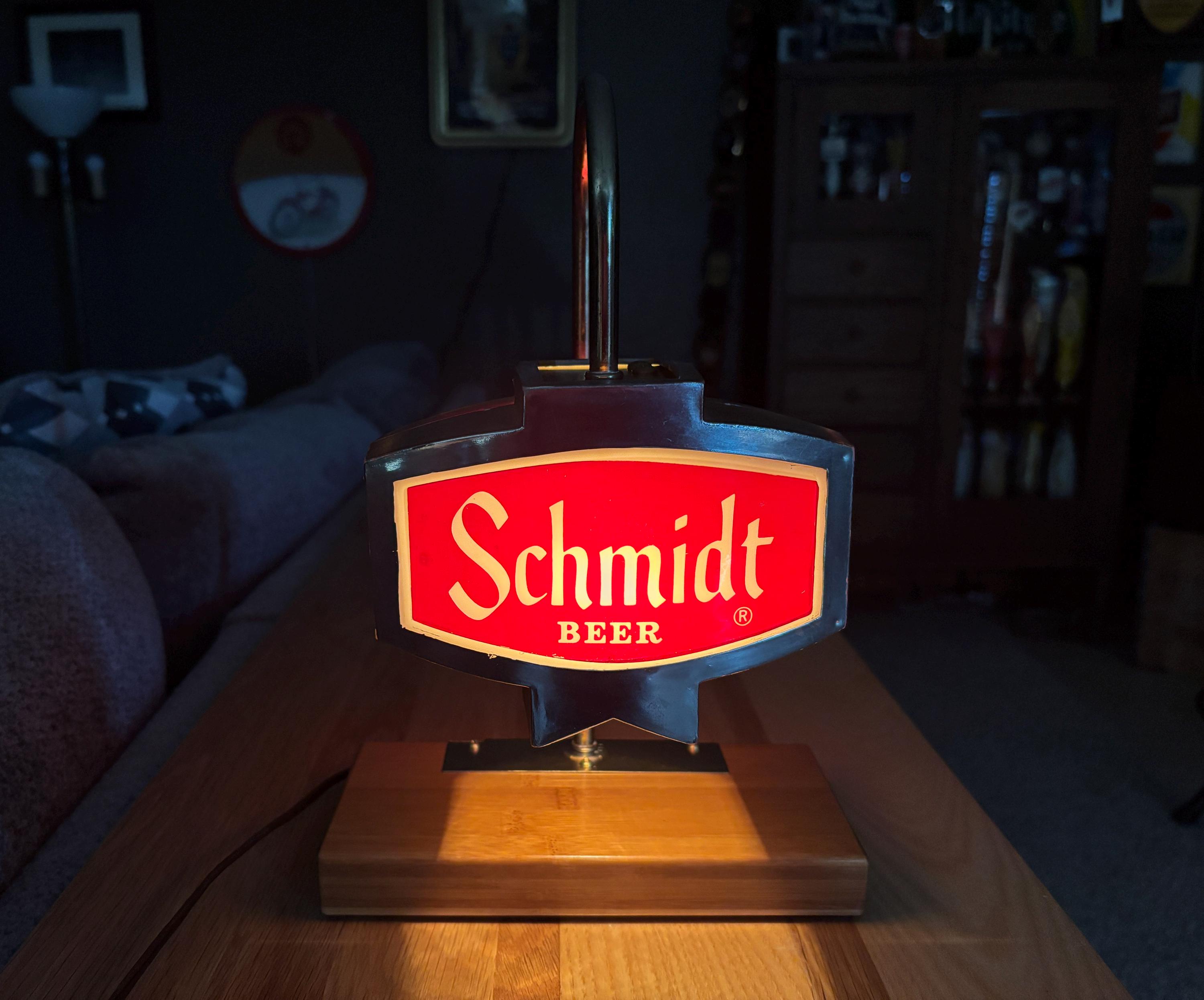 Schmidt Lighted Beer Sign - Etsy