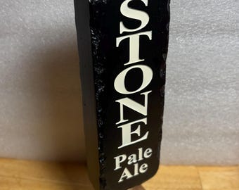 1376 - Original STONE Pale Ale Tap Handle - Includes Hand Made Display Stand