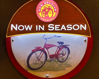 2327 - Original NEW BELGIUM Lighted Sign - Cool! Asheville, North Carolina