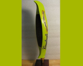 1065C - Cool Original Leinenkugel's HOPPIN' HELLES Canoe Tap Handle w/ Hand Made Base