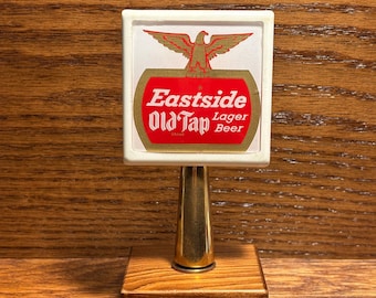 2385 - Vintage EASTSIDE OLD TAP Lager Beer Tap Handle Knob - Super Condition!  A Classic!