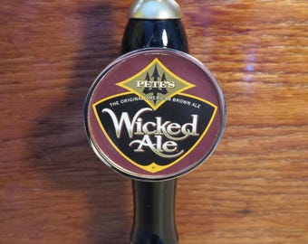 1815 - Original PETE'S WICKED ALE Shotgun Tap Handle - New Old Stock!  Sharp little tap!