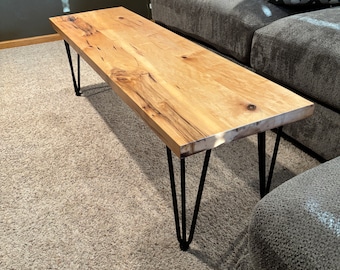 WILL NOT SHIP - Hand made coffee/occasional table.  Minimalist design. 53-7/8" L x 15-3/4" W x 17" T.  Pickup Only in Peosta, Iowa.