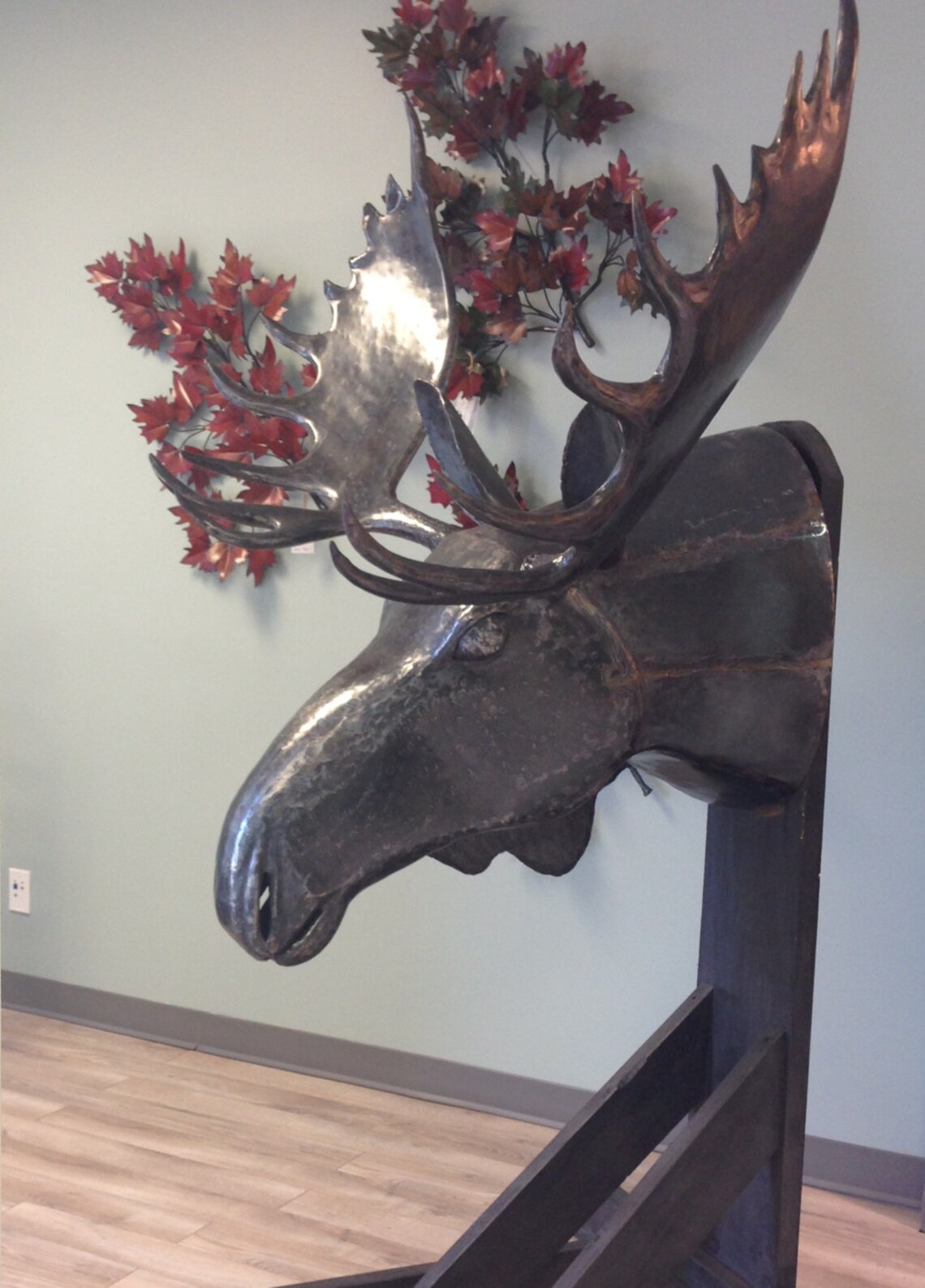 Moose Head Metal Sculpture Etsy