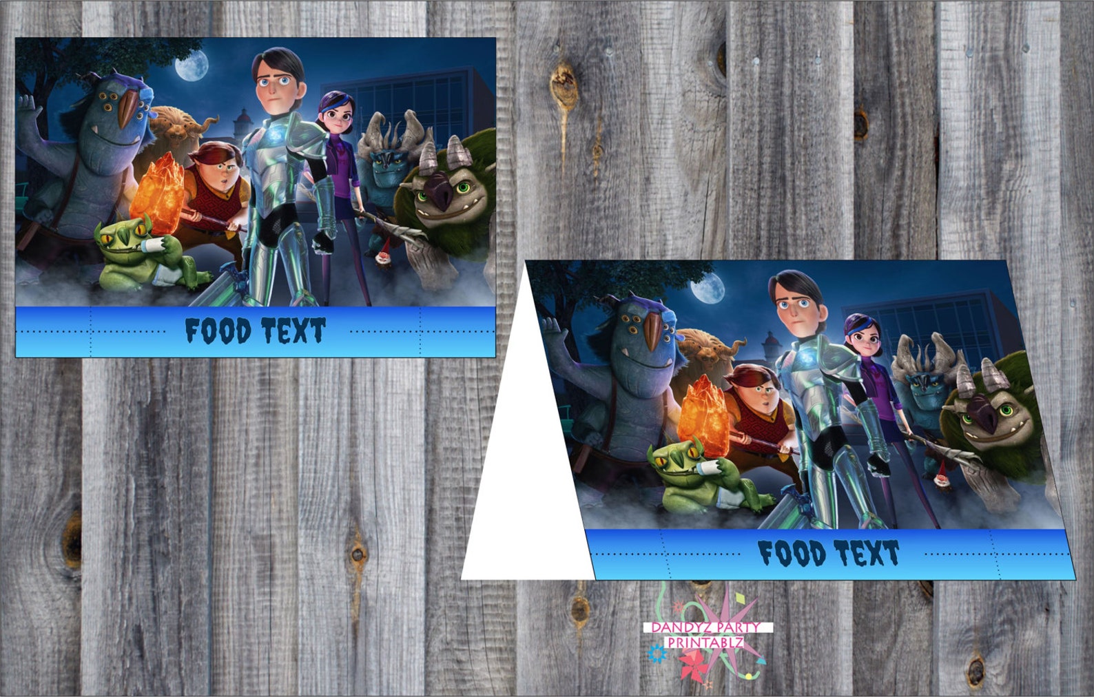 TrollHunters Food Label Food Tent Food Card Gift Tags Etsy