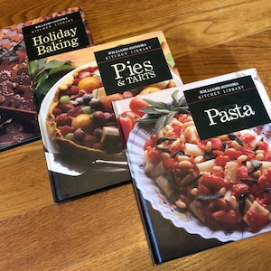 3 Williams Sonoma Kitchen Library Cookbooks Pasta Holiday Baking Pies Tarts Lot
