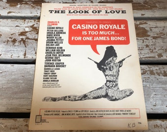 The Look of Love Sheet Music Casino Royale James Bond 1967 Cool Graphics