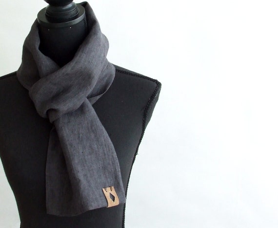 mens linen scarf