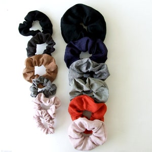 Leinen Scrunchie, Leinen Haarkrawatte, Pferdeschwanz Halter, Hand Handgelenk Zubehör