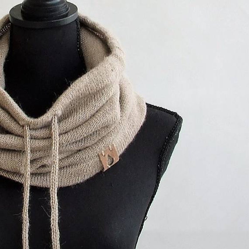 Grey Cowl Neck Warmer Tall Knit Cowl for Men or Women Unisex - Etsy