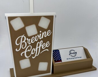 Personalized Iced Coffee Business Card Holder