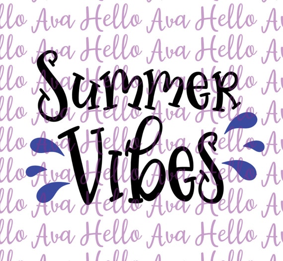 Summer Vibes Vector Svg Cut File Dxf Summer Fun Palm Etsy