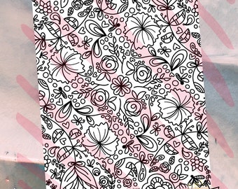 May Flowers Coloring Page | Digital Download | Printable Coloring Page | Adult Coloring | Kid Coloring