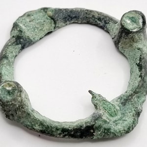 Copper alloy Medieval Annular brooch circa 13th-14th century AD, metal detecting find, history gift