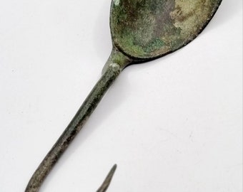 Scarce Roman bronze spoon circa 1st-4th century AD, metal detecting find, history gift