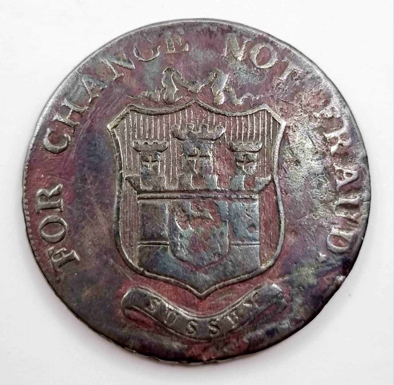 ケント・ランバーハースト ハーフペニー銅貨コンドルトークン 1794