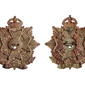 Copper World War 1 The Border Regiment cap Badge circa 1914-1918 AD, metal detecting, history gift, Vintage
