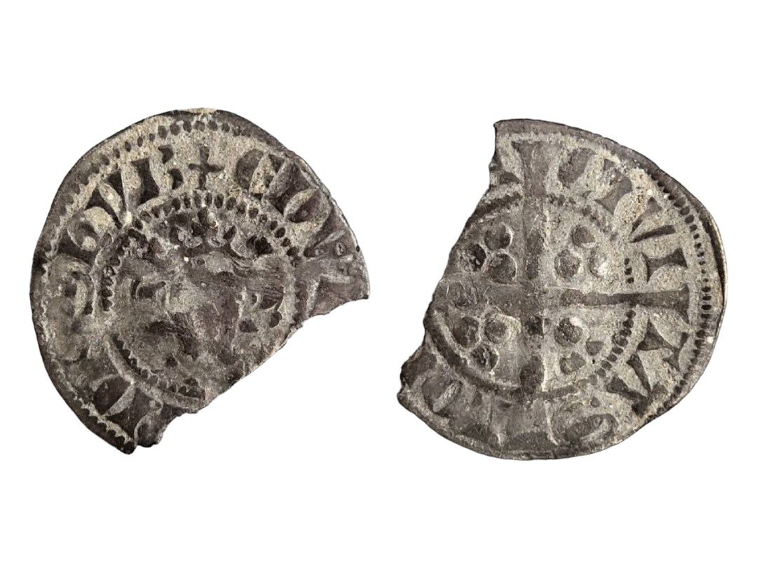 King Edward I Medieval Silver Hammered Halfpenny Coin Circa 1279-1307 ...