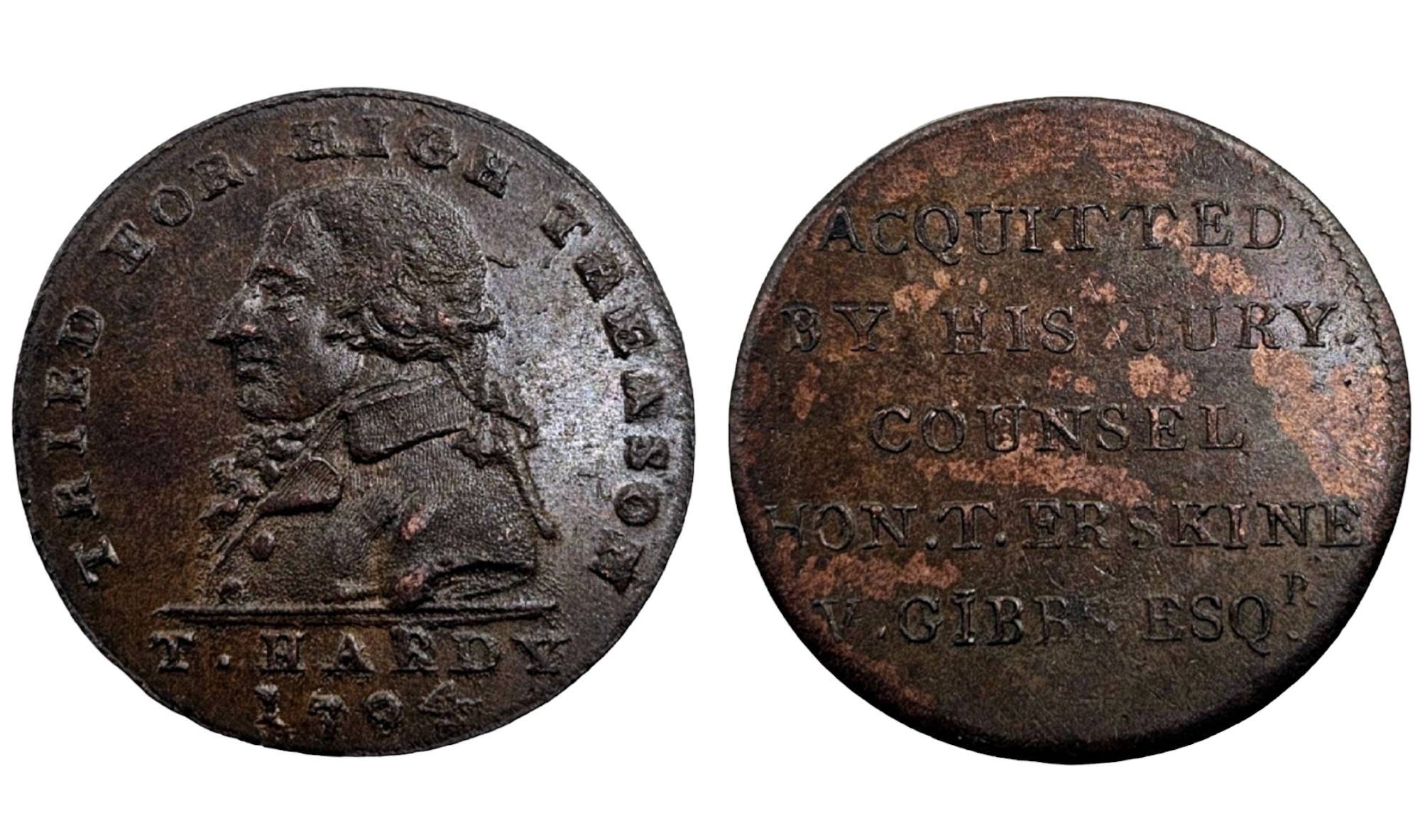 Middlesex-thomas Hardy Treason Acquittal Copper Halfpenny Condor