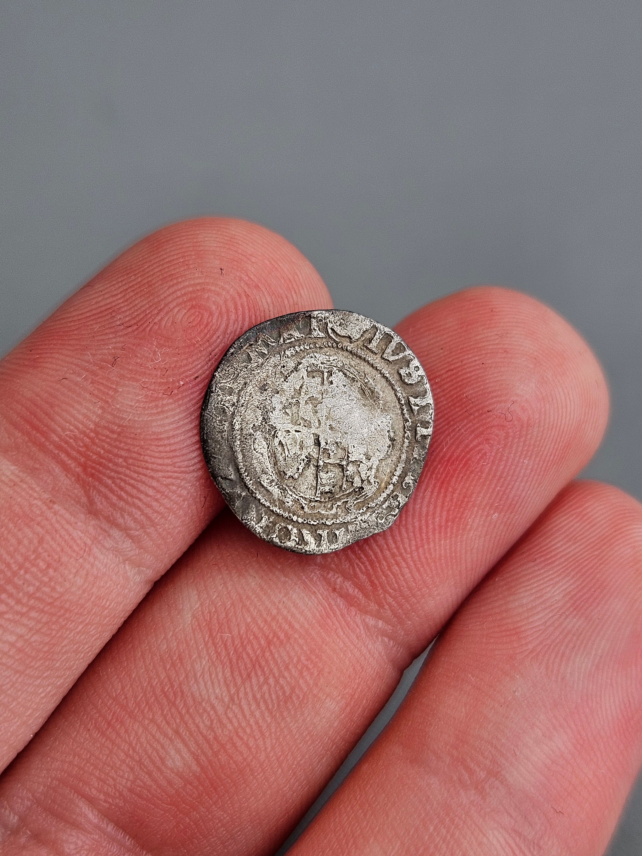 King Charles I Silver Hammered Halfgroat Coin Circa 1625
