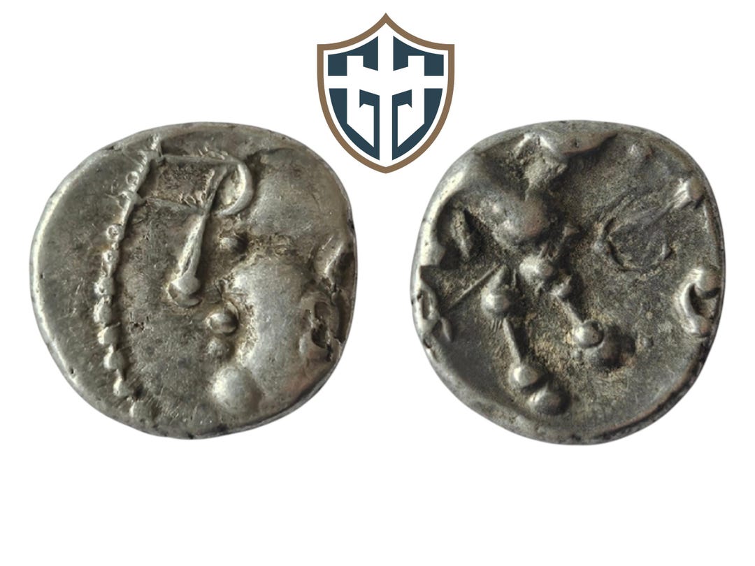 ガリア　アエドゥイ　古代ローマ銀貨　紀元前1世紀 il_1080xN.6619841770_65zg.jpg