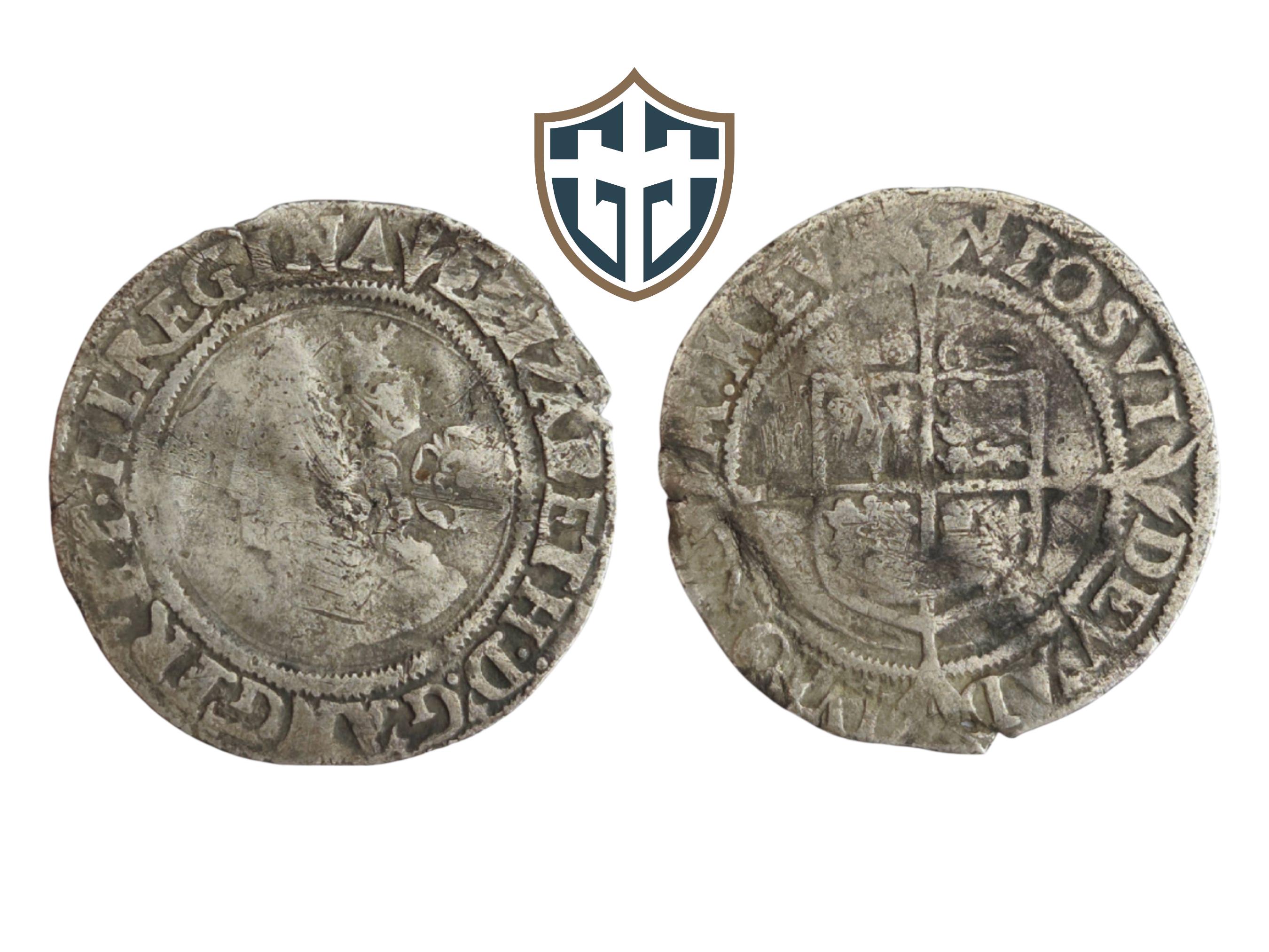 Queen Elizabeth I Tudor Silver Hammered Sixpence Coin Circa 1565