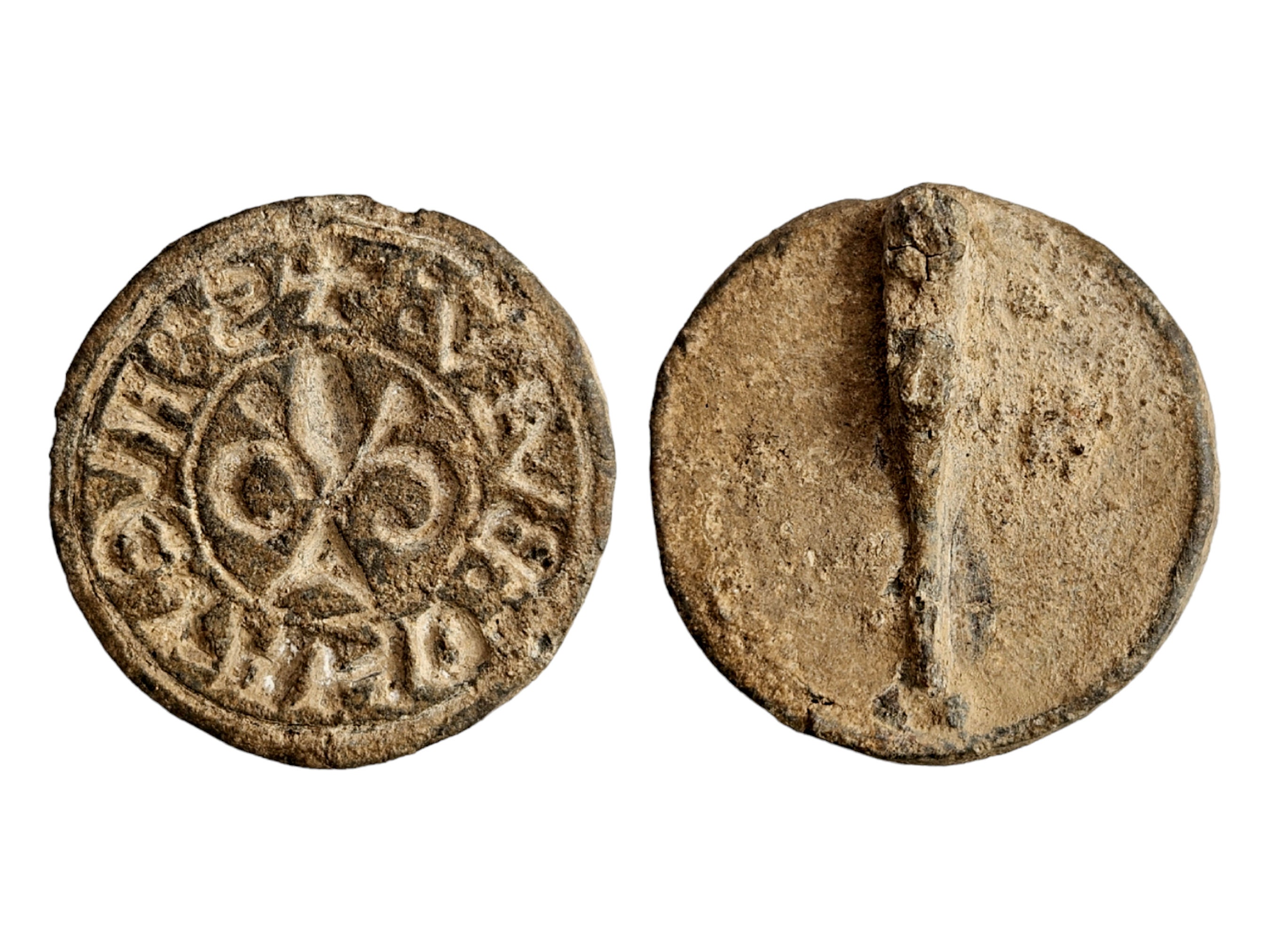 Lead Medieval Personal Seal Matrix Circa 1200-1300 AD, Metal