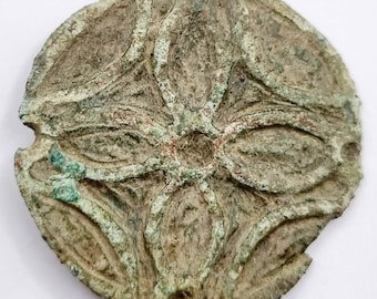 Bronze Anglo-Saxon pin head circa 8th-9th century AD, metal detecting find, history gift