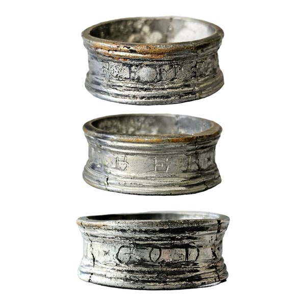 Silver Tudor posy ring 'remember god' circa 16th century AD, metal detecting find, history gift, Vintage