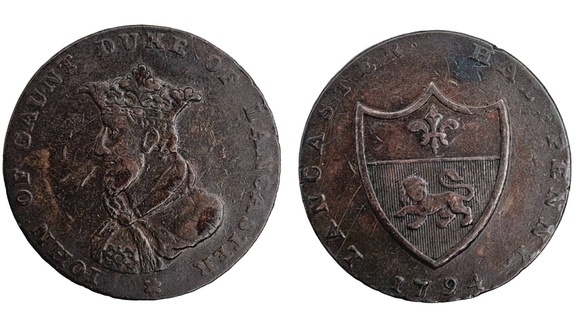 John of Gaunt Lancashire-lancaster Halfpenny Copper Condor Token - Main Image