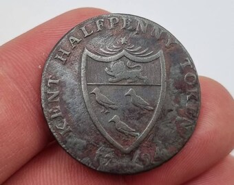 ケント・ランバーハースト ハーフペニー銅貨コンドルトークン 1794