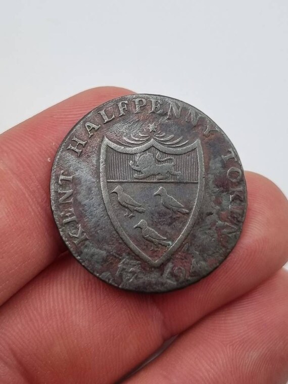 ケント・ランバーハースト ハーフペニー銅貨コンドルトークン 1794