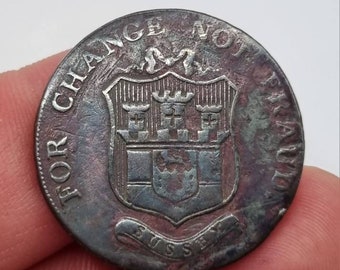 T*a様 1794年英国ケント州ランバーハースト ハーフペニー・トークン﻿銅貨 ケント・ランバーハースト ハーフペニー銅貨コンドルトークン 1794