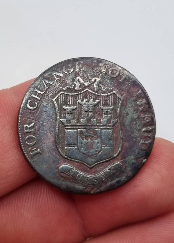 ケント・ランバーハースト ハーフペニー銅貨コンドルトークン 1794