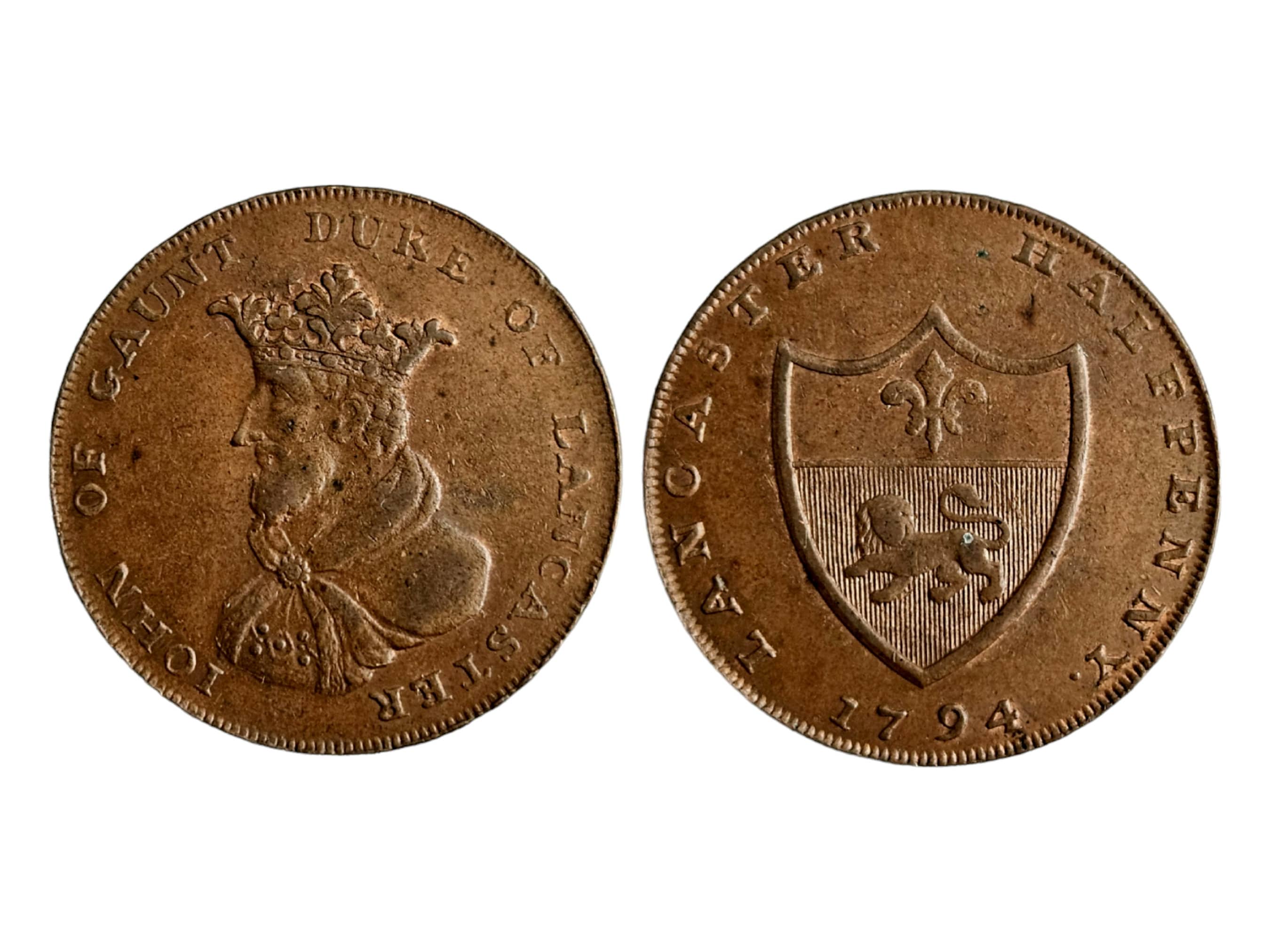 John of Gaunt Lancashire-lancaster Halfpenny Copper Condor Token