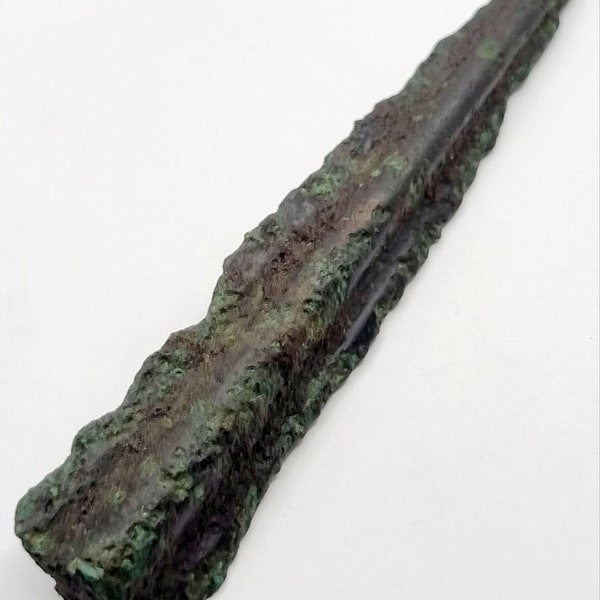 Large Ancient Bronze age spear head fragment circa 1200-800 BC, metal detecting find, history gift