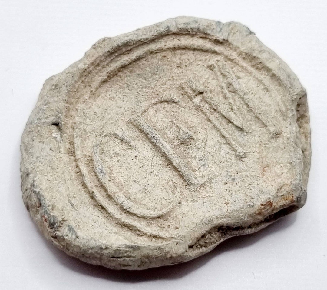 Large Unidentified Post Medieval Lead Bag Seal With the Initials CFM