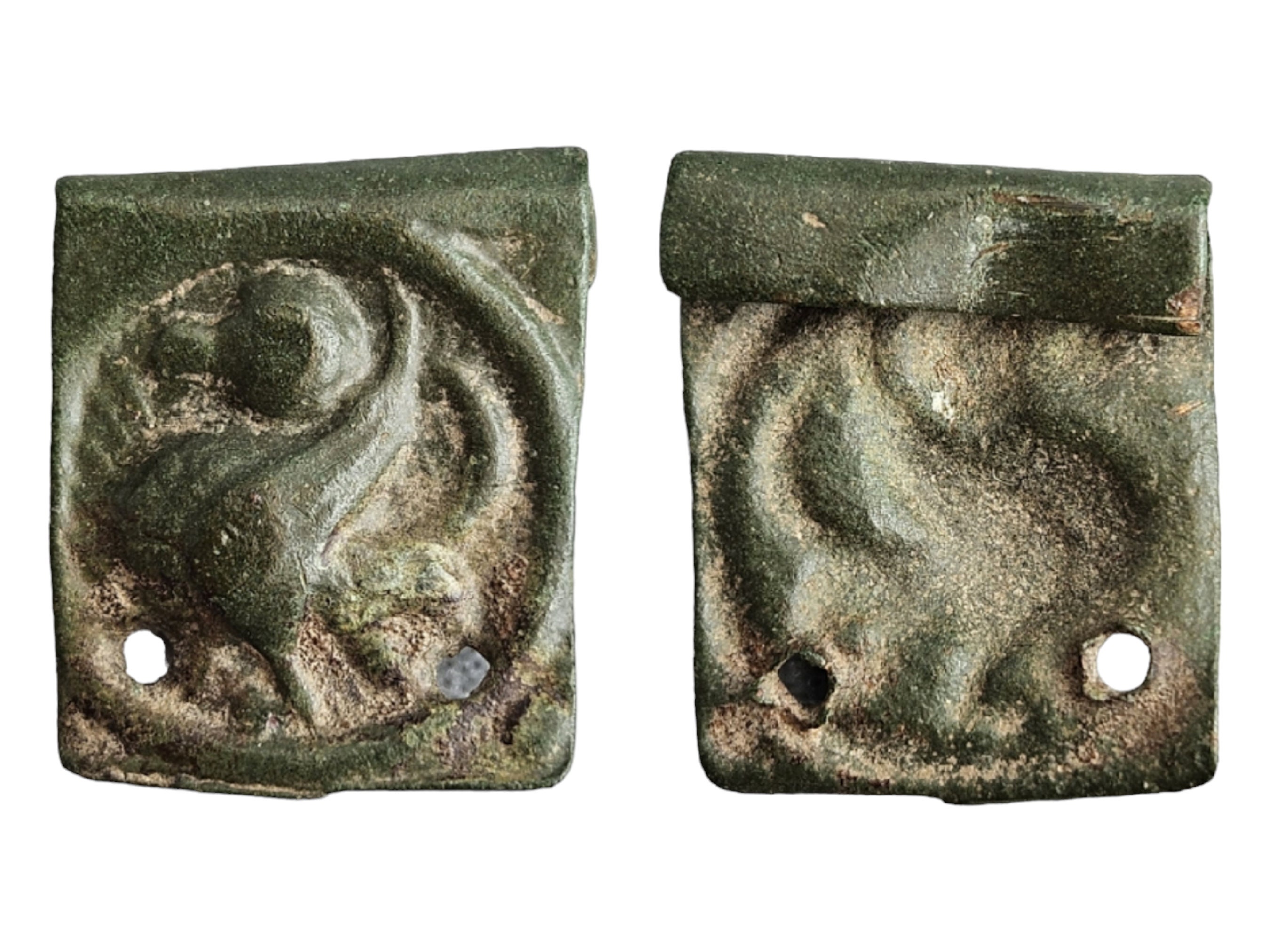 Copper Alloy Medieval Repoussé Mount With Zoomorphic Bird Motif Circa ...