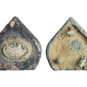 Piastra con fibbia merovingia in lega di rame e argento, circa V-VIII secolo d.C., reperto rilevatore di metalli, regalo storico, Vintage