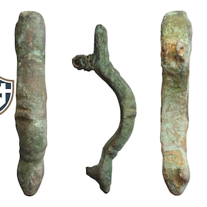 Copper alloy Anglo-Saxon Ansate brooch circa 7th-8th century AD, metal detecting find, history gift, Vintage