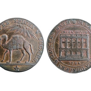 ケント・ランバーハースト ハーフペニー銅貨コンドルトークン 1794