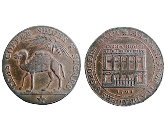 T*a様 1794年英国ケント州ランバーハースト ハーフペニー・トークン﻿銅貨 ケント・ランバーハースト ハーフペニー銅貨コンドルトークン 1794