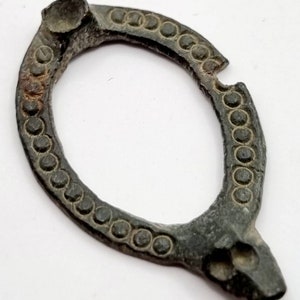 Copper alloy Medieval zoomorphic Annular brooch circa 1200-1400 AD, metal detecting find, history gift, Vintage, Christmas gift