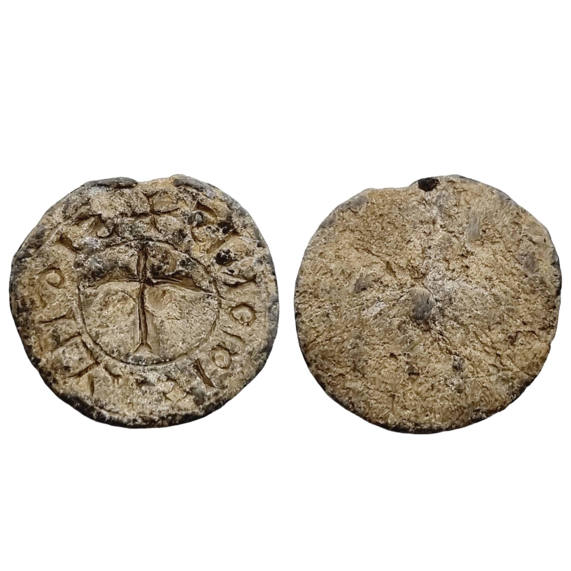 Medieval Lead Personal Seal Matrix Circa 1200-1300 AD, Metal