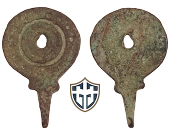 Koperlegering Angelsaksische kledingsluiting circa 8e-9e eeuw na Christus, metaaldetectievondst, geschiedeniscadeau, vintage