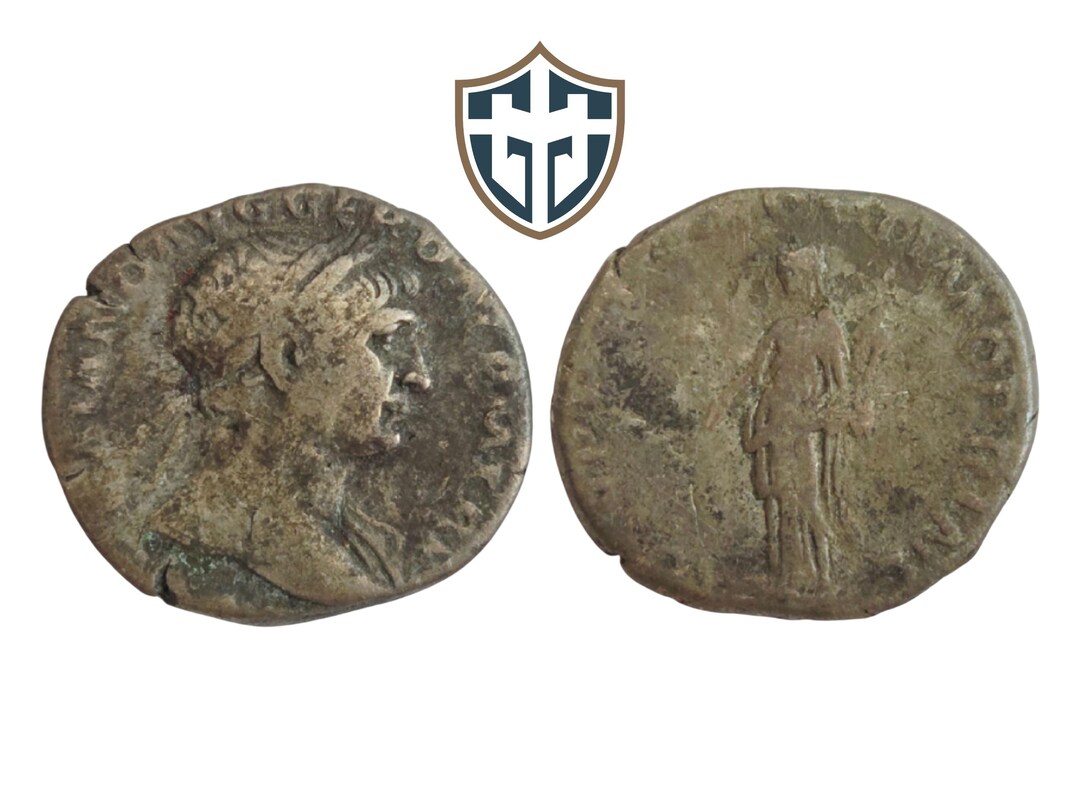 デナリウス銀貨　トラヤヌス トラヤヌス帝時代の銀製ローマデナリウス貨、紀元98～117年頃