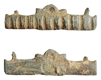 Koperlegering Angelsaksische polssluiting circa 5e-6e eeuw na Christus, metaaldetectievondst, geschiedenisgeschenk, vintage