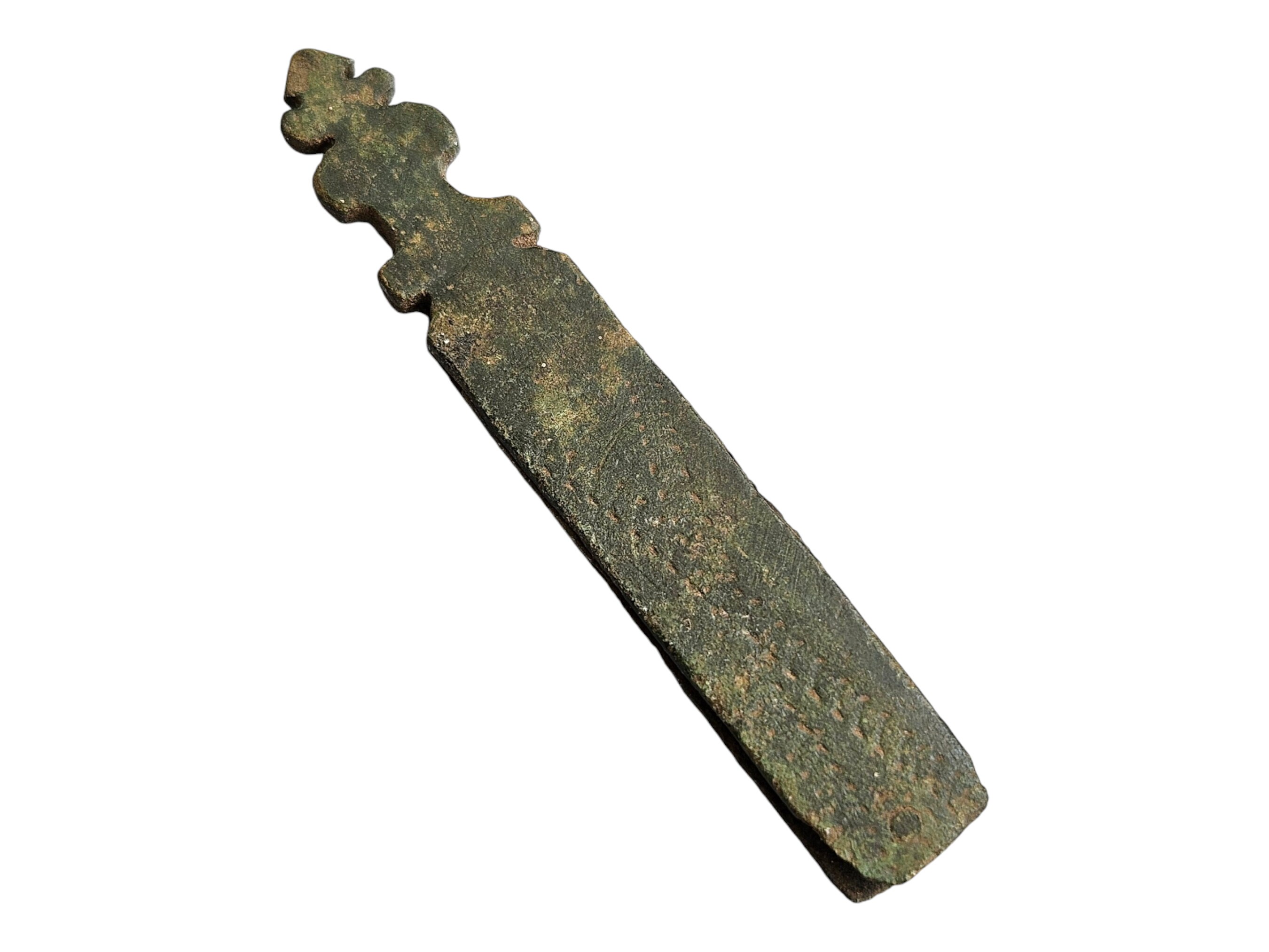 Copper Alloy Medieval Strap End Circa 14th Century AD, Metal