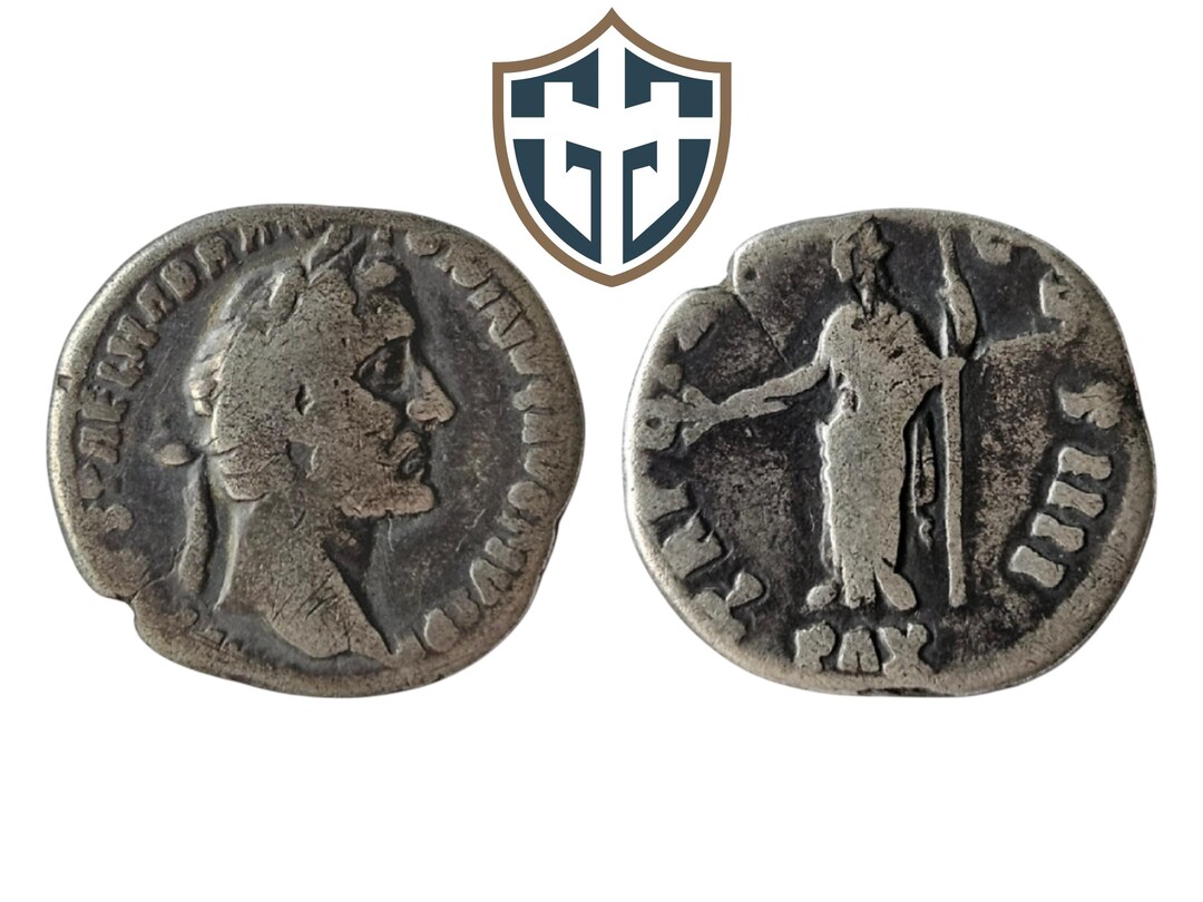 アントニヌス・ピウスのローマ時代の銀製デナリウス貨、紀元138-161