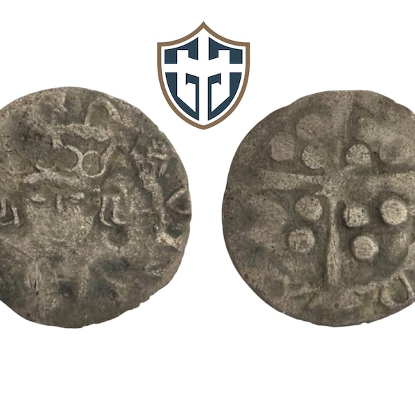 Silver Medieval hammered Penny contemporary forgery coin, circa 14th-15th century AD, metal detecting find, history gift, Vintage